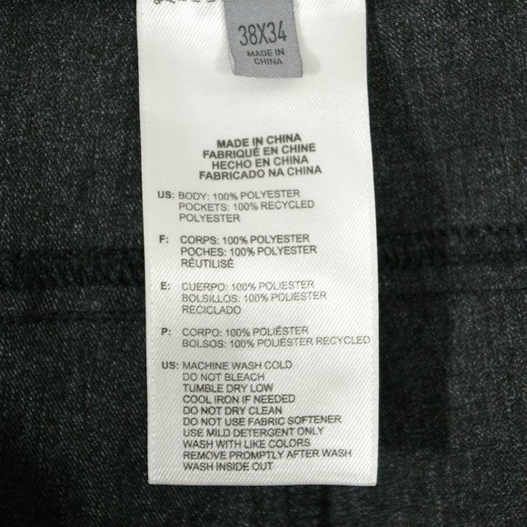 Adidas Golf Pants Mens 38x29 Dark Gray Athletic Lightweight Outdoor Chino Casual - Picture 10 of 10